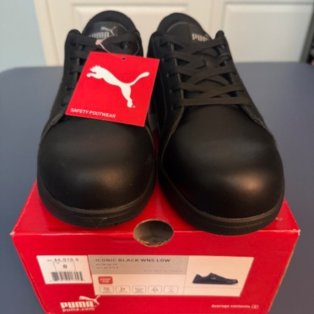 Puma Iconic Low Women's Safety Shoes - Black Size 8